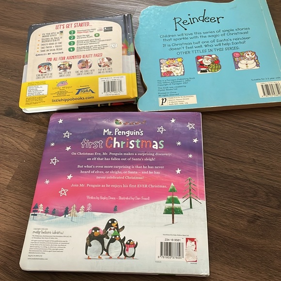 Christmas Children Reading Books - Picture 2 of 2